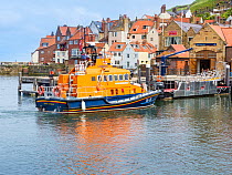 Whitby life boat and lifeboat station, North Yorkshire, England, UK. June.