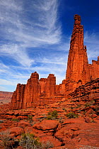 The Titan, eroded sandstone tower, Fisher Towers Recreation Site, Moab, Utah, USA, March 2014.