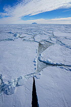 Sea ice, near Mount Terror and Mount Erebus Ross Sea, Antarctica.  Photographed for The Freshwater Project