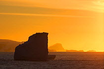 Icebergs near South Shetland Island at sunset, Antarctic Peninsula, Antarctica. Photographed for The Freshwater Project