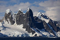 Mountains on the coast of the South Sheltand Islands,Lemaire Channel, Antarctic Peninsula, Antarctica. January. Photographed for The Freshwater Project