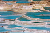 Travertine terraces, landscape in Huanglong Scenic and Historic Interest Area UNESCO World Heritage Sites, Sichuan, China. August . Photographed for The Freshwater Project