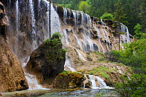 Waterfalls at Pearl Shoals, Jiuzhaigou National Park, Jiuzhaigou Valley Scenic and Historic Interest Area UNESCO World Heritage Site, Sichuan, China. May 2013 . Photographed for The Freshwater Project