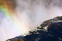 Aerial view of Victoria Falls with rainbow, Zambezi River at the border of Zimbabwe and Zambia, Mosi-oa-Tunya / Victoria Falls UNESCO World Heritage Site. Photographed for The Freshwater Project in Ju...