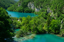 Aerial view of Lakes of Plitvice National Park, Croatia, May 2005
