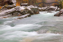 Long exposure of Verzasca River, Canton Tessin, Switzerland. November. Photographed for The Freshwater Project