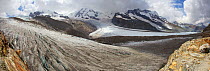 Gorner Glacier with crevasses, and Monte Rosa, Liskamm and Breithorn, Valais Alps, Switzerland  Stitched panorama . Photographed for The Freshwater Project 2013