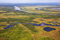 Aerial view of the Pantanal, at the end of the dry season, area of the Rio Paraguay, Brazil. Photographed for The Freshwater Project
