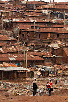 Kibera, one of Africa's largest slums, near Nairobi, Kenya, July 2017.