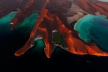 Aerial view of Espiritu Santo Island National Park, Sea of Cortez (Gulf of California), Mexico, June, Honorary Mention in the third national contest &#39;Visions of our Nature&#39; organised by Mexico...