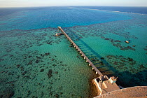 High angle view from Lighthouse, Sanganeb reef, Sudan, Red Sea