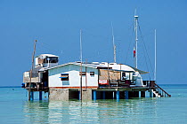 Ranger Station located in the North Atoll, Tubbataha Natural Park, Sulu Sea, Cagayancillo, Palawan, Philippines