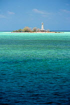 Lighthouse, Tubbataha Reef Natural Park, UNESCO World Heritage Site,  Sulu Sea, Cagayancillo, Palawan, Philippines