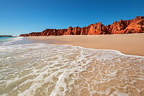 Beach waves on the white sands, Broome, Dampier Peninsula, Kimberley Western Australia, Australia July 2016.