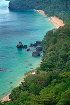 Coast of Boi Beach and Macaco beach, Principe Island UNESCO Biosphere Reserve, Democratic Republic of Sao Tome and Principe, Gulf of Guinea.