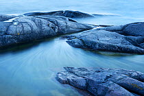 Small rocky islands or skerries,  Stockholm Archipelago, Sweden, August.