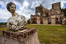 Statue in San Souci Palace UNESCO World Heritage Site., Milot, Haiti. August 2016.