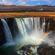 Rainbow and waterfall , Putoransky State Nature Reserve, Putorana Plateau, Siberia, Russia