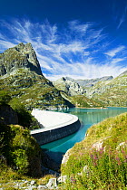 Lake Emerson on the French Swiss border to generate hydro electric power, Chamonix, France, September 2007.