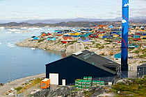 Oil fired power plant in Illulisat, Greenland, July 2008.