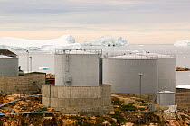 Oil storage depot in Ilulissat, Greenland, July 2008.