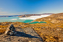 The Eqip sermia glacier that is receeding rapidly due to global warming on the west coast of Greenland.