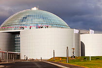 The Perlan building in Reykjavik, Icleand. The structure was designed around 5 huge water tanks that hold geothermally heated water. This hot water is used to provide  heating for nearby buildings. Se...