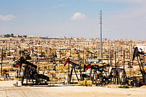 The Midway Sunset oilfield in Taft, Bakersfield, California, USA. September 2014.