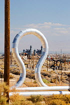 The Midway Sunset oilfield in Taft, Bakersfield, California, USA. September 2014.