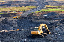 The Glentaggart open cast coal mine in Lanarkshire, Scotland, UK. August 2009.