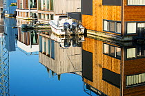 Floating houses in IJburg, Amsterdam, Netherlands, May 2013.