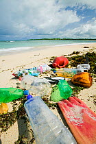 Plastic rubbish washed up on Nantandola Beach, Fiji, March 2007.