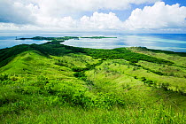 View from the summit of Malolo island part of the Mamanucas Islands, Fiji, March 2007.