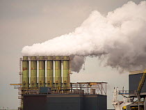 Emissions from a Tata steel works in Ijmuiden, Netherlands.May 2013