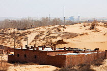 Desertification in Shanxi Province during severe drought, China, March 2009.