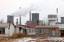 Coal fired power station, Harbin, Heilongjiang Province, China. March 2009. In 2008 China officially became the worlds largest emitter of greenhouse gases.