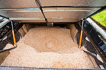 Woodchip hopper for a biofuel boiler in the grounds of the Langdale Estate, Lake District,Since the installation of the biofuel boiler, which replaced an LPG gas boiler, the company has saved 30,000 a...