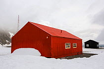 Base Orcadas an Argentine scientific station in Antarctica, and the oldest of the stations in Antarctica still in operation.  Laurie Island, South Orkney Islands, Antarctic Peninsula.