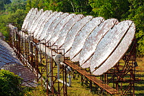 Solar powered air conditioning for the Ashram&#39;s hospital. Muni Seva Ashram in Goraj, near Vadodara, India, December 2013.
