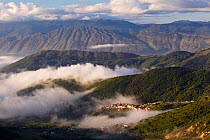 Apennine village of Rosciolo dei Marsi in western Abruzzo. Central Apennines, Italy, October 2012.