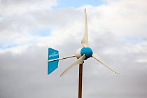 Kestrel wind turbine in Scoraig,  North West Scotland, UK. This whole community is off grid, powered by renewable energy. October 2013