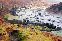 Hard frost in the Langdale Valley, Lake District, England, UK. December 2009
