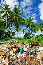 Rubbish on Funafuti Atoll, Tuvalu. March 2007
