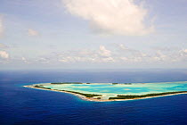 Funafuti Atoll, Tuvalu. These low lying islands are very susceptible to sea level rise, March 2007