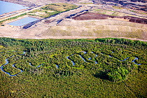Tar sands deposits mining north of Fort McMurray, Alberta, Canada.  August 2012