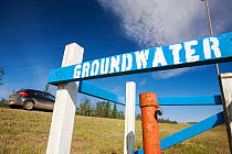 Groundwater testing point north of Fort McMurray, the centre of the Alberta tar sands industry. Alberta, Canada. August 2012