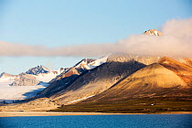 Glacier at Recherchefjorden on Western Svalbard, Norway. July 2013