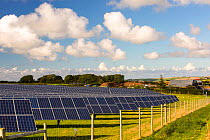 A farm based solar plant near wadebridge, Cornwall, UK,. August 2015
