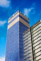 The Cooperative CIS Tower in manchester, UK. The tower has been covered in 7000 Solar panels and generates enough green electricity to power 55 homes, or 180, 000 Kw hours per year. November 2011
