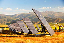 A photo voltaic solar power station near Guadix, Andalucia, Spain. May 2011